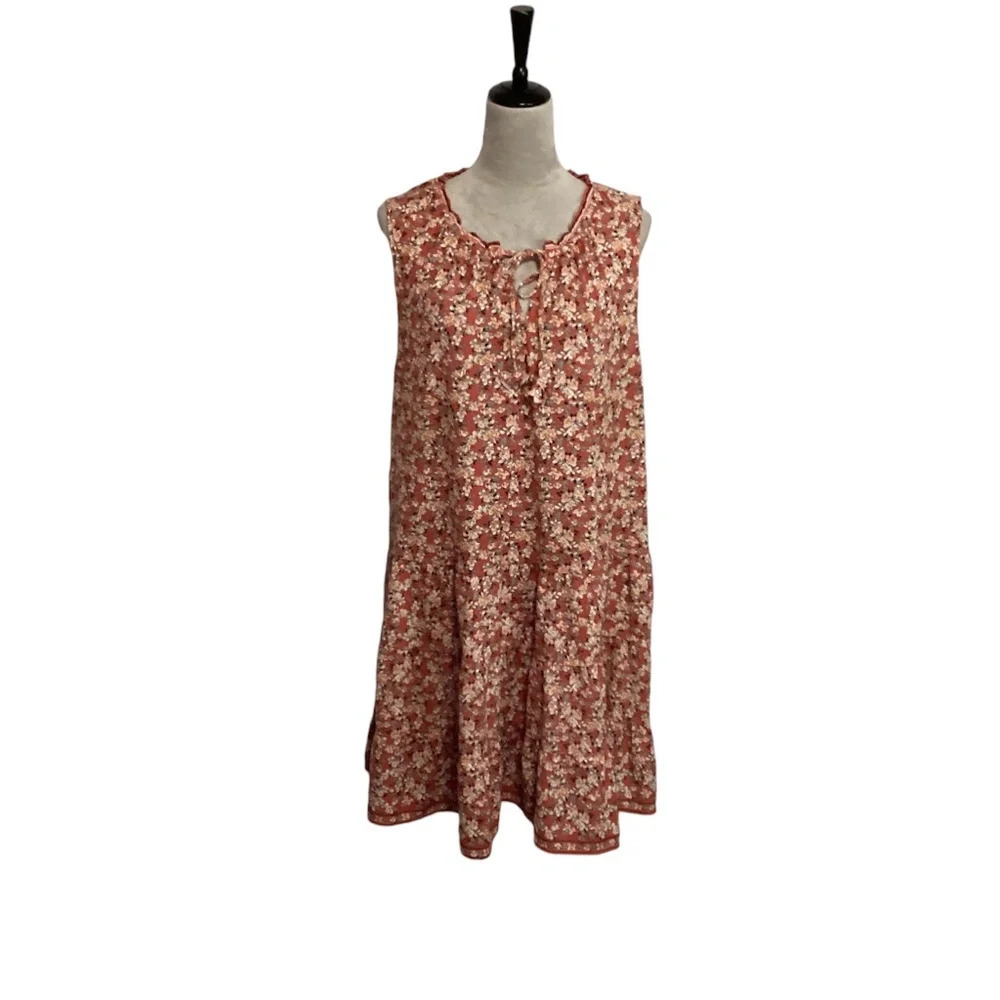 Max Studio Dress Cottagecore Ditsy Floral Drop Waist  Women’s size 2X